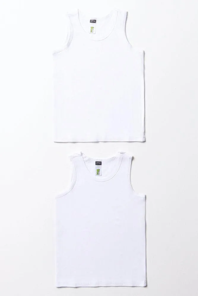 2 Pack Sleeveless Vests White sold by Ackermas
