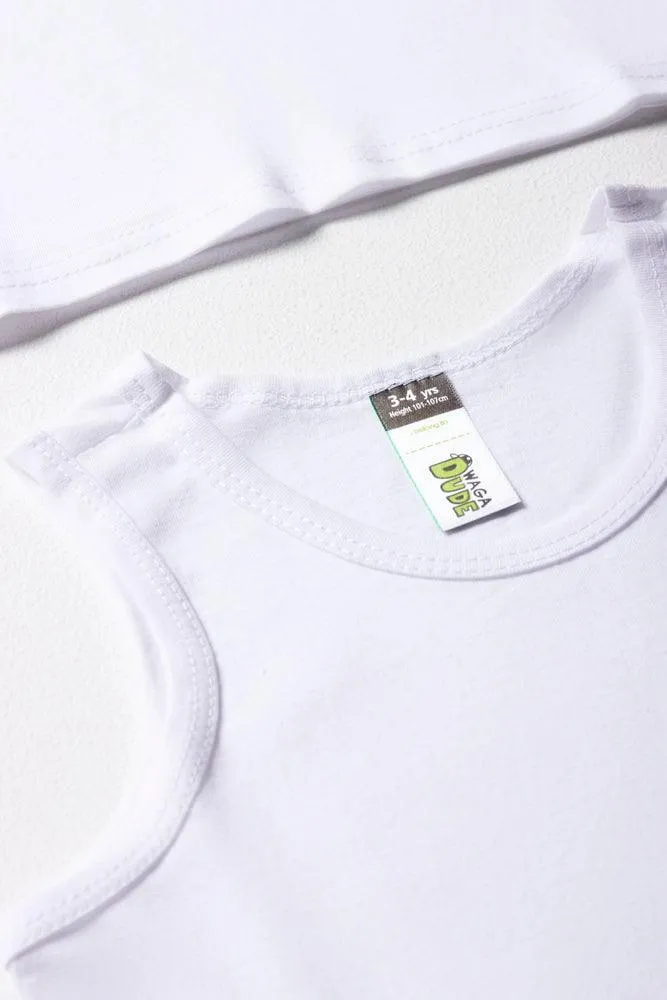 2 Pack Sleeveless Vests White sold by Ackermas product image thumbnail 2