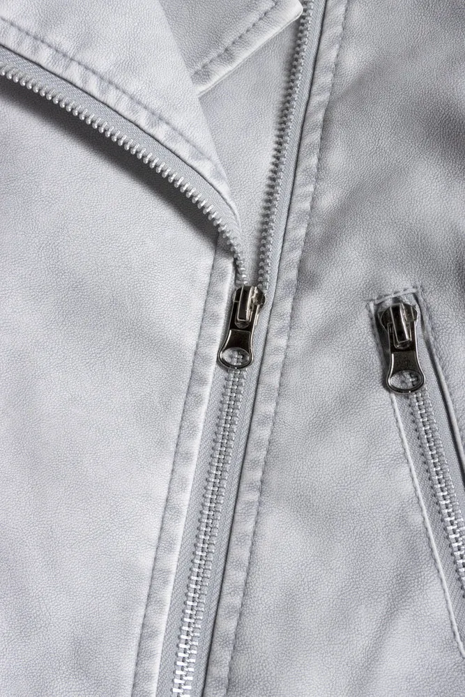 Pu Biker Jacket Light Blue sold by Ackermas product image thumbnail 2