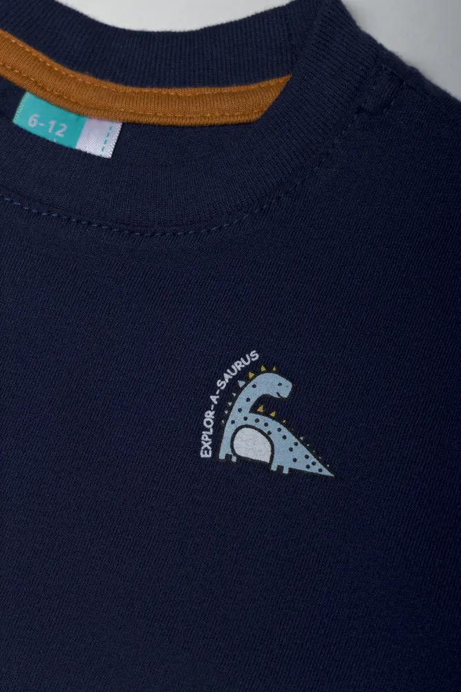 Long Sleeve T-Shirt Navy sold by Ackermas product image thumbnail 2