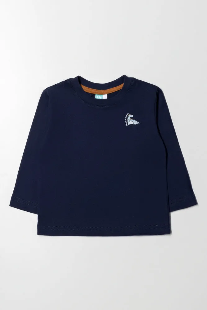 Long Sleeve T-Shirt Navy sold by Ackermas