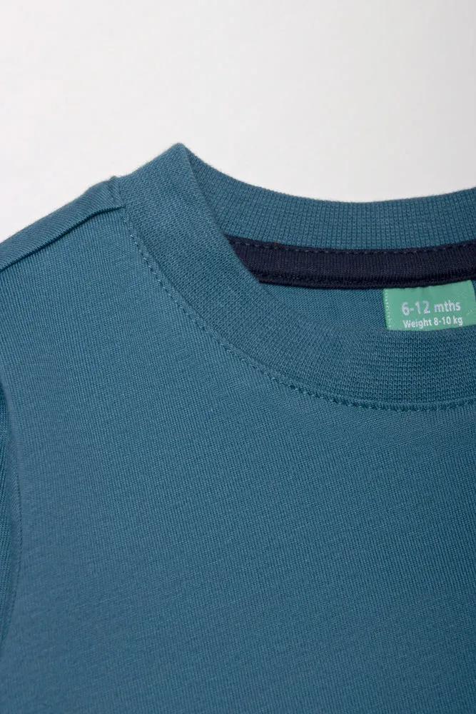 Long Sleeve T-Shirt Blue sold by Ackermas product image thumbnail 3