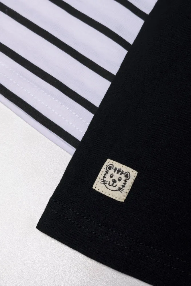 2 Pack Stripe Short Sleeve T-Shirts Black sold by Ackermas product image thumbnail 2