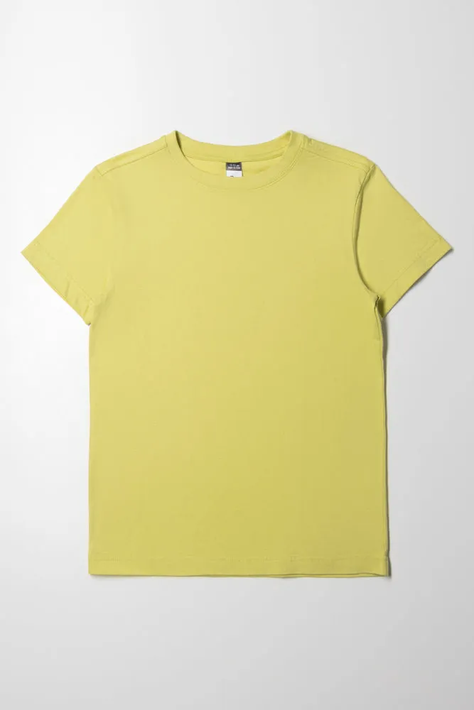 Crew Neck Short Sleeve T-Shirt Green sold by Ackermas