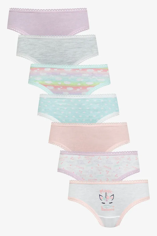 7 Pack Unicorn Bikini Panties Multi sold by Ackermas