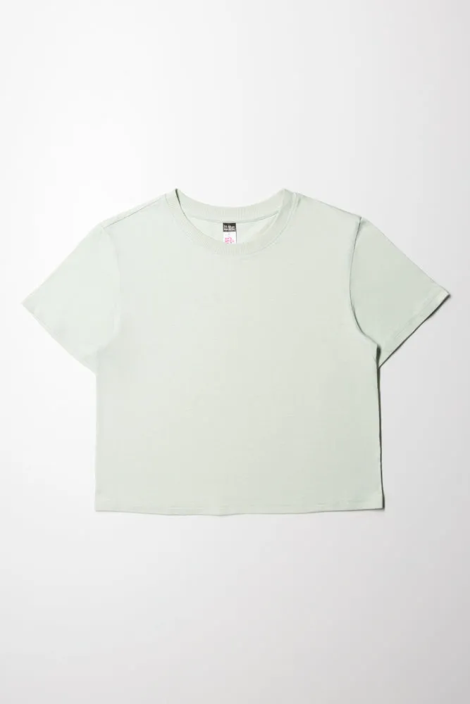 Plain Slub Regular Tshirt Sage sold by Ackermas
