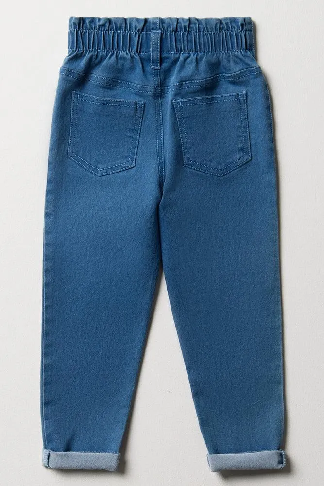 Mini Mom Paperbag Denim Jeans Blue sold by Ackermas product image thumbnail 3