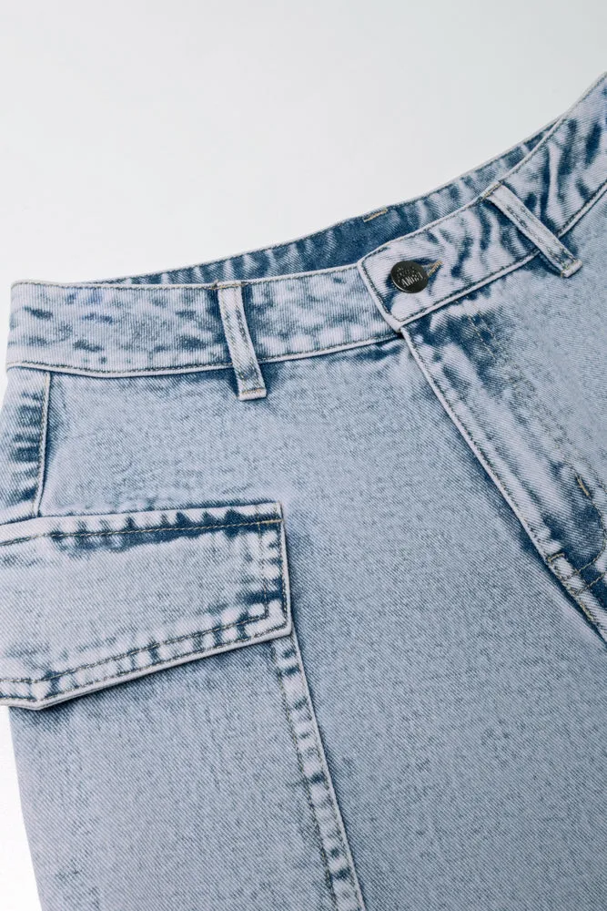 Denim Short With Pockets Blue sold by Ackermas product image thumbnail 2