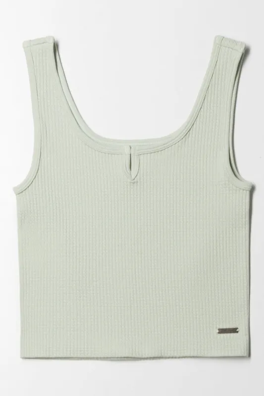 Seamless Textured Knotch Vest Green sold by Ackermas