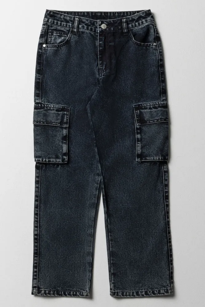 Cargo slouchy denim sold by Ackermas