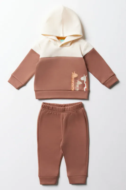 Giraffe Colourblock Tracksuit Natural sold by Ackermas
