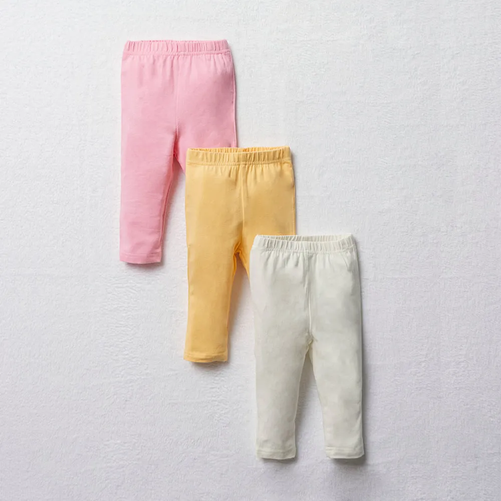3 Pack Leggings Pink, Yellow And Cream sold by Ackermas