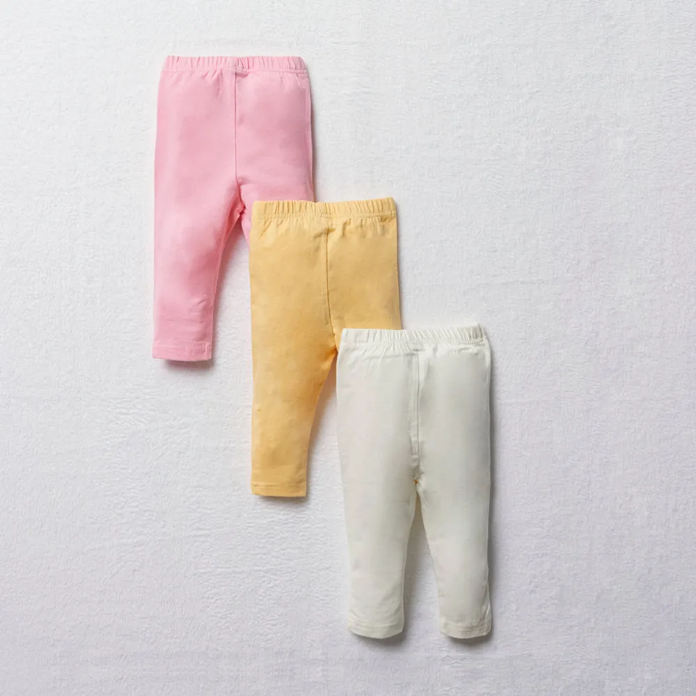 3 Pack Leggings Pink, Yellow And Cream sold by Ackermas product image thumbnail 2