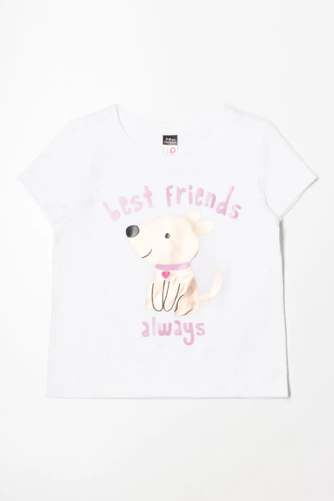 Dog Short Sleeve T-Shirt White sold by Ackermas