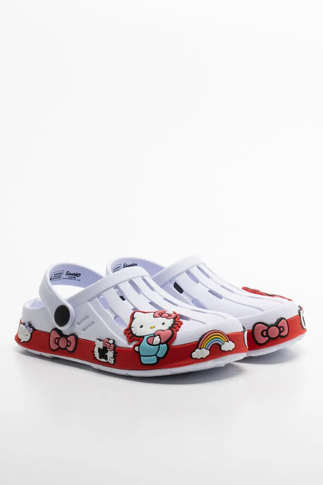 Hello Kitty Clog White sold by Ackermas