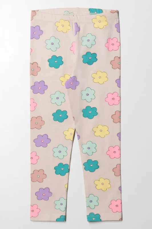 Floral Legging Neutral Multi sold by Ackermas