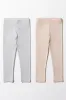2 Pack Rib Leggings Grey & Natural sold by Ackermas