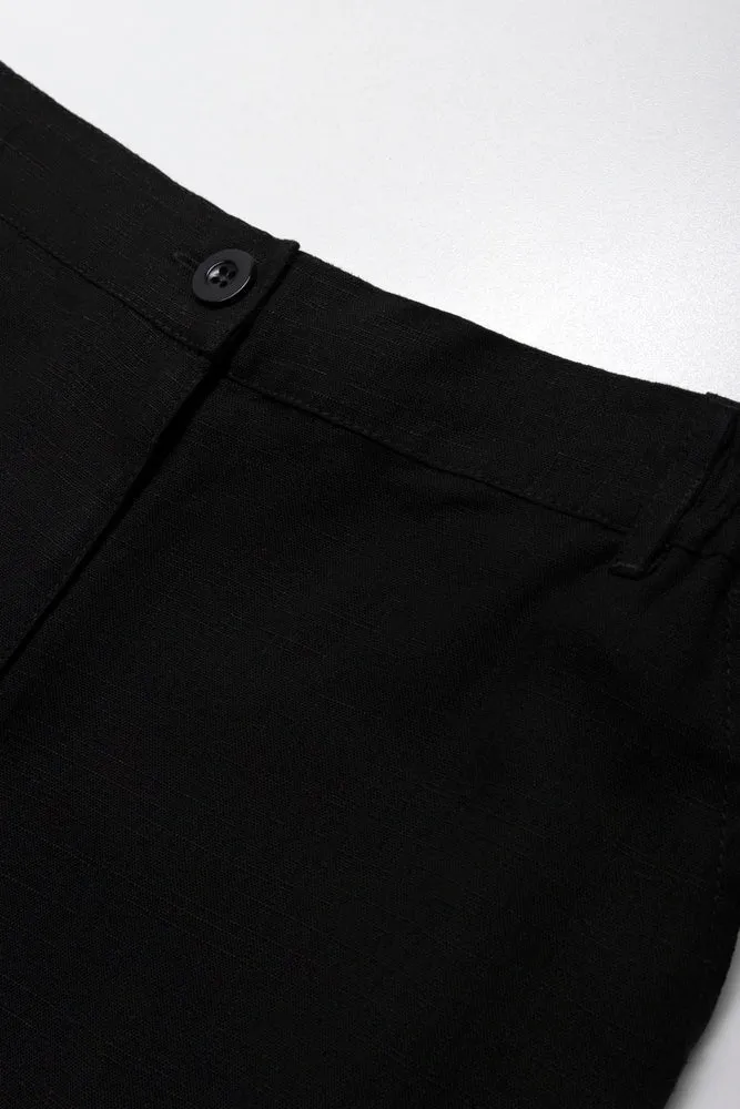 Linen Cargo Trouser Black sold by Ackermas product image thumbnail 3