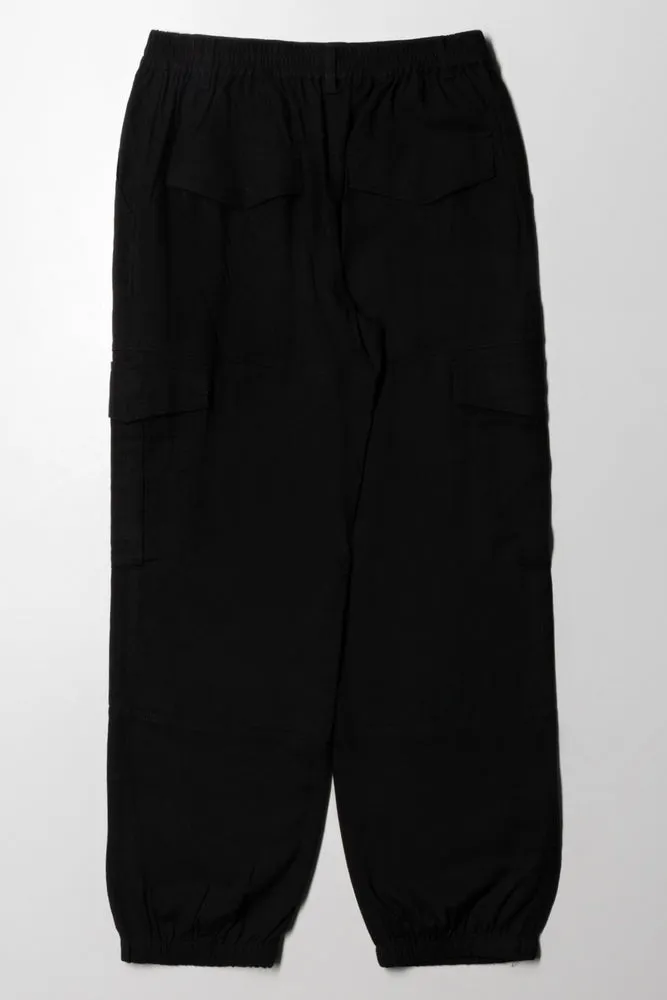 Linen Cargo Trouser Black sold by Ackermas product image thumbnail 4