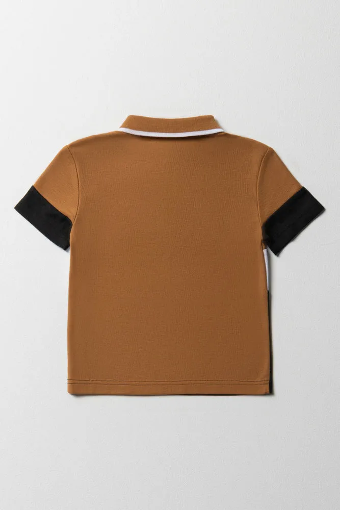 Colourblock Golfer Navy & Natural sold by Ackermas product image thumbnail 3