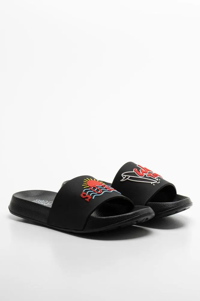 Pool Slide Black sold by Ackermas