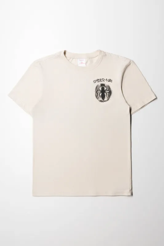 Spider-Man Short Sleeve T-Shirt Cream sold by Ackermas