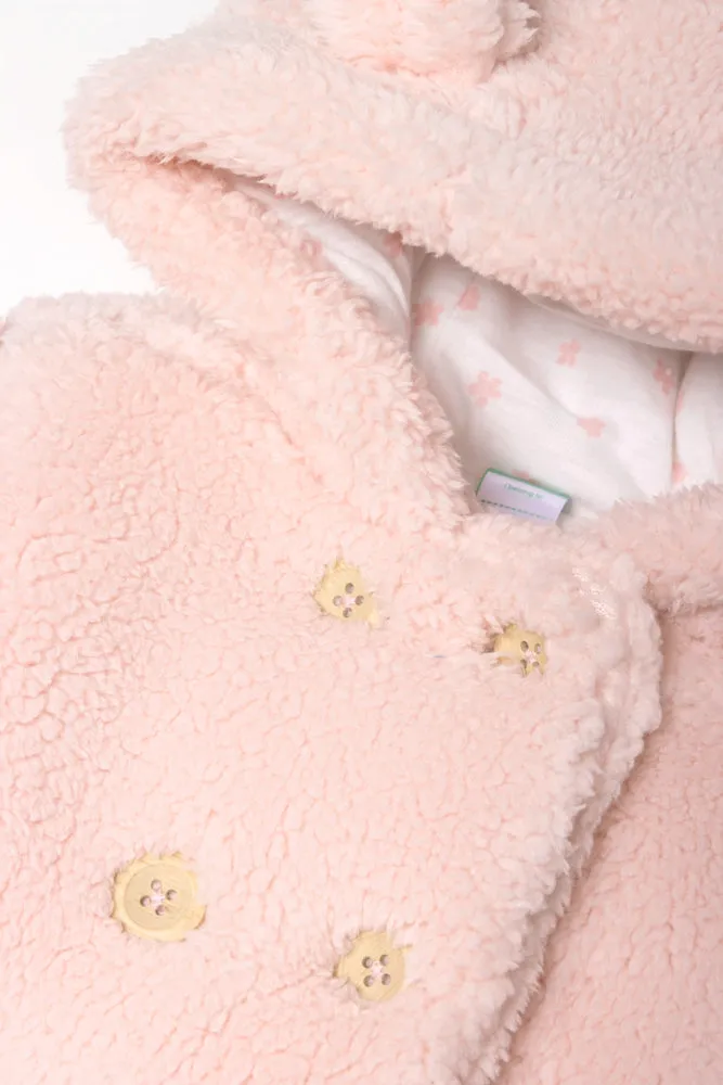 Hooded Sherpa Jacket Pink sold by Ackermas product image thumbnail 2