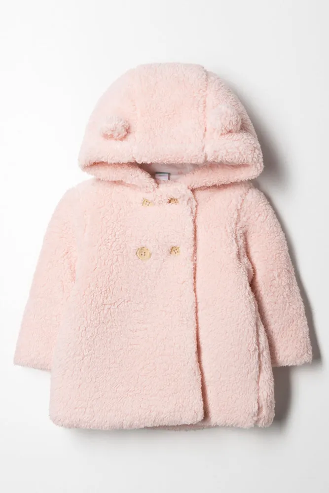 Hooded Sherpa Jacket Pink sold by Ackermas