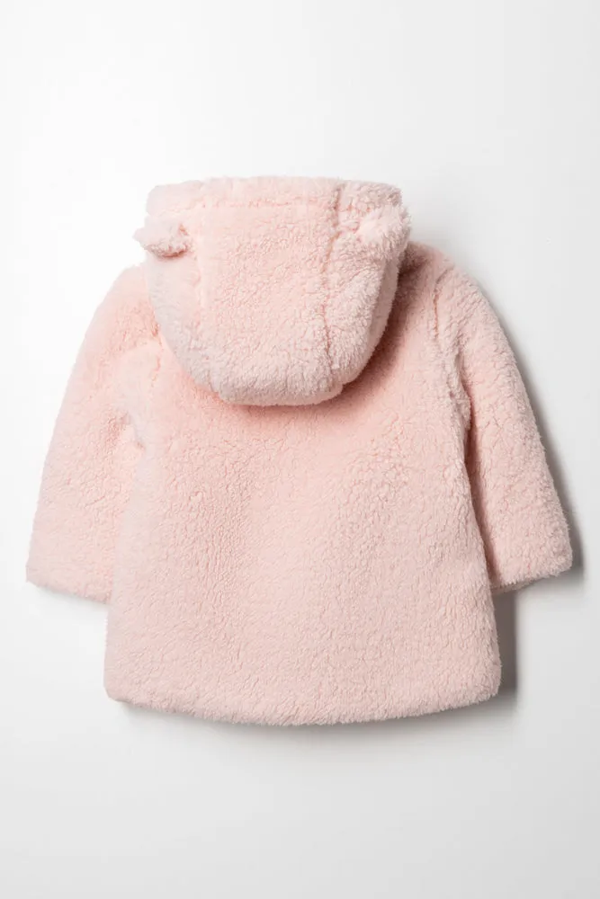 Hooded Sherpa Jacket Pink sold by Ackermas product image thumbnail 3