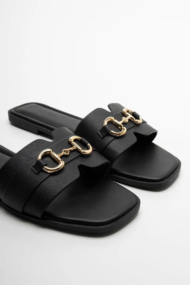 Buckle Trim Sandal Black sold by Ackermas product image thumbnail 3