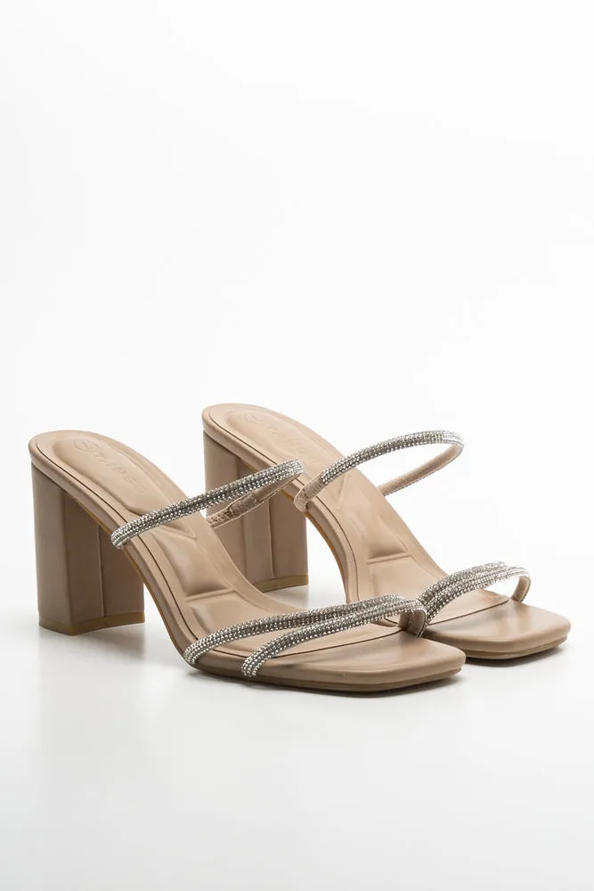 Strappy Heel Sandal Natural sold by Ackermas