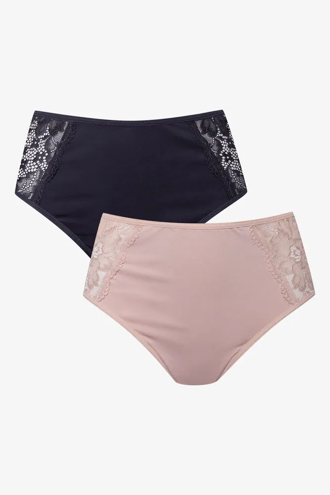 2 Pack Lace Briefs Black And Light Pink sold by Ackermas