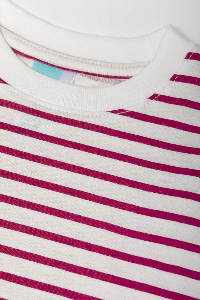 Long Sleeve Stripe T Shirt Red And White sold by Ackermas product image thumbnail 2
