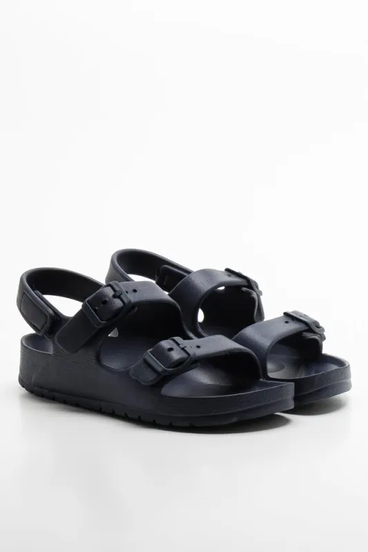 Double Strap Sandal Navy sold by Ackermas