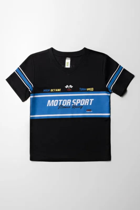 V-Neck Sport T-Shirt Black sold by Ackermas