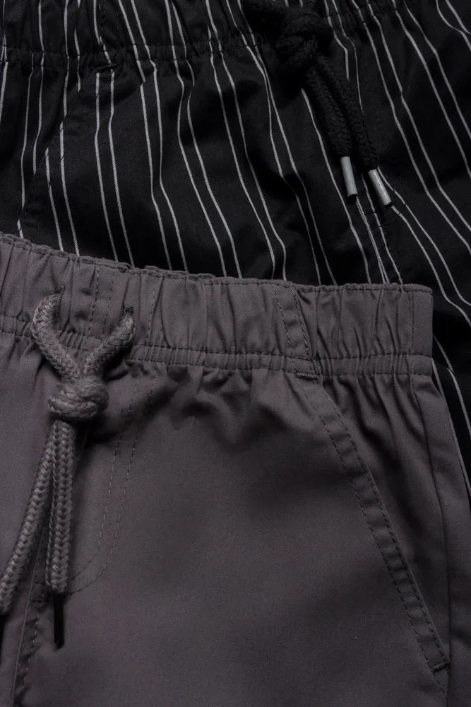 2 Pack Stripe Shorts Black And Dark Grey sold by Ackermas product image thumbnail 2