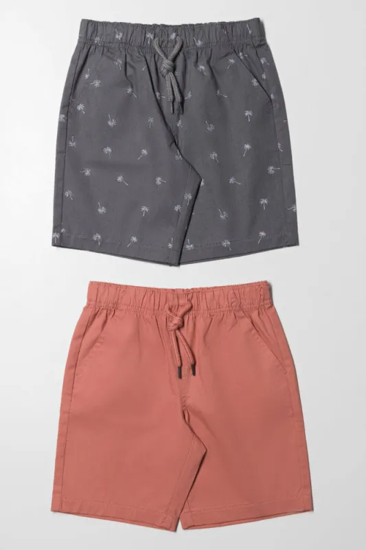 2 Pack Shorts Dark Grey And Pink sold by Ackermas