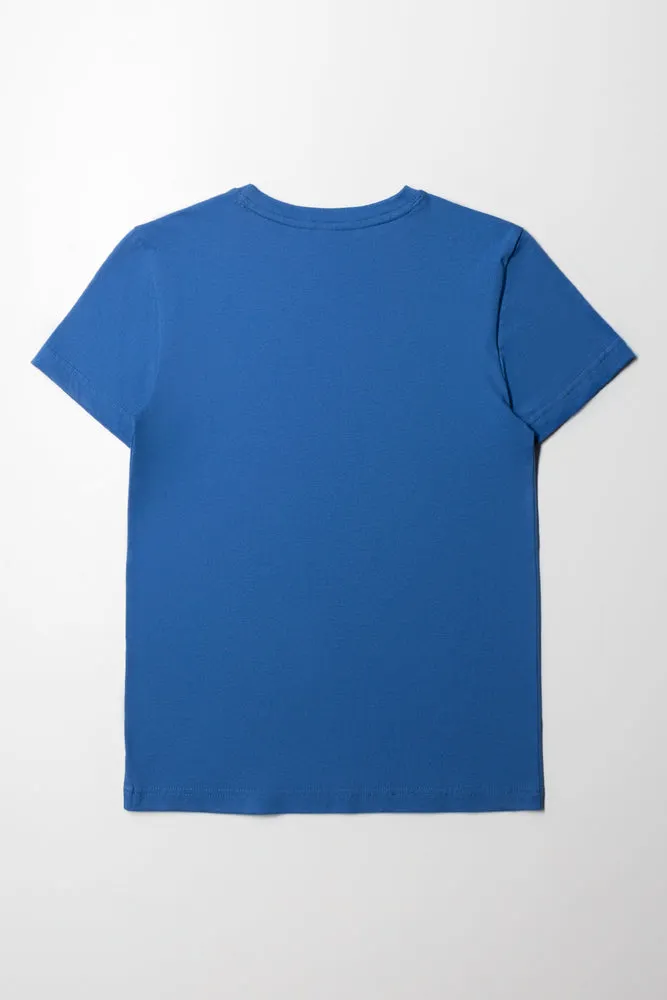 Printed T-Shirt Mid Blue sold by Ackermas product image thumbnail 3