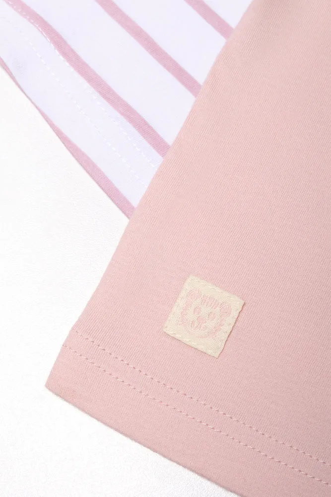 2 Pack Stripe T-Shirts Pink sold by Ackermas product image thumbnail 2