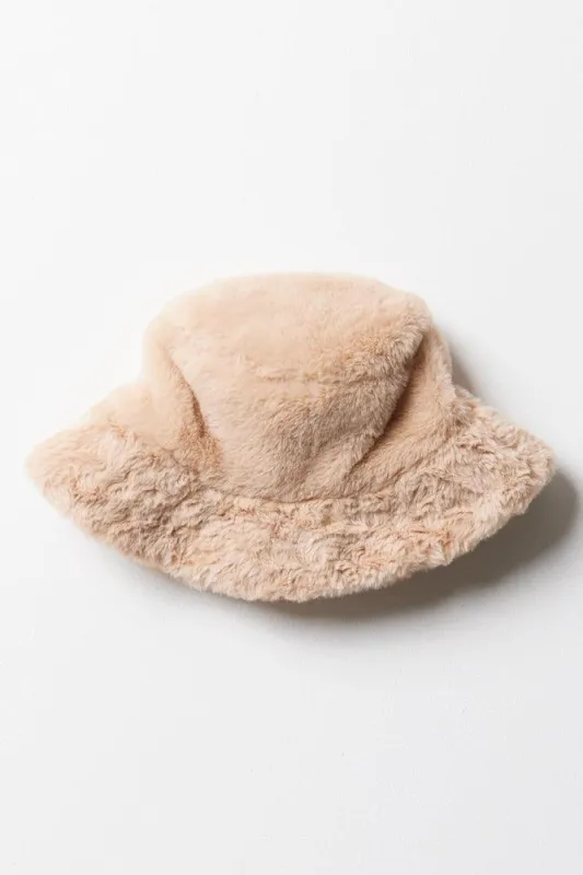 Fur Bucket Hat Natural sold by Ackermas