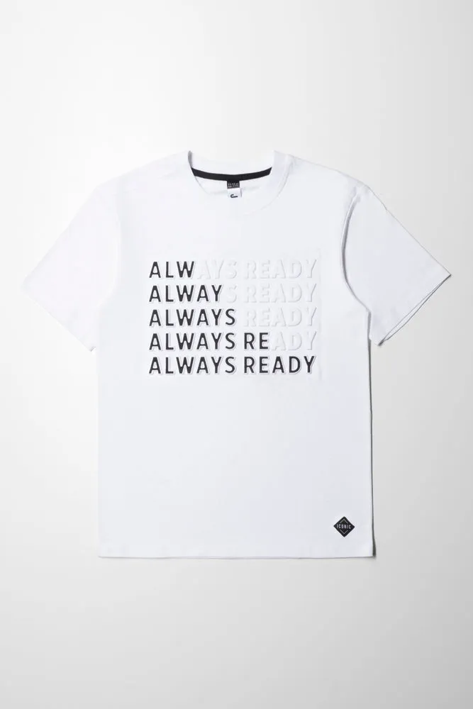 Ss Style Embossed Print T-Shirt sold by Ackermas