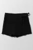 Denim Skort With Tie Black sold by Ackermas