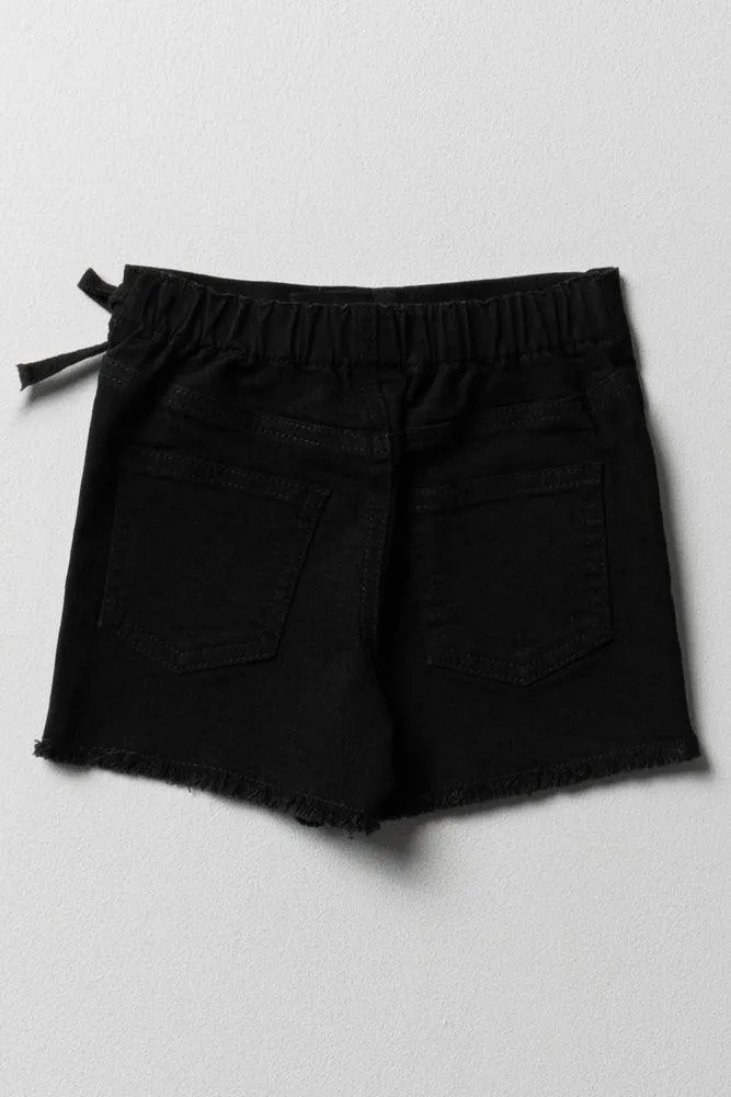 Denim Skort With Tie Black sold by Ackermas product image thumbnail 3