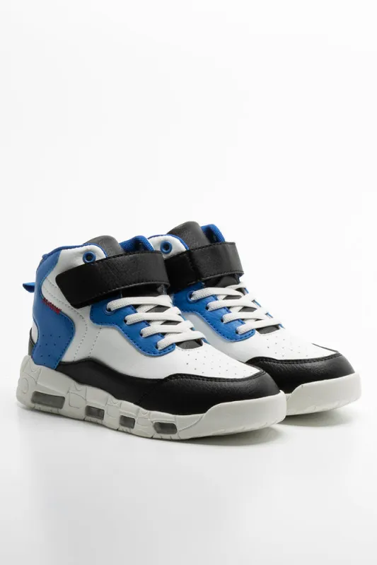 Light Up Sneaker White, Black & Blue sold by Ackermas