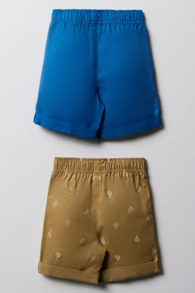 2 Pack Shorts Blue & Natural sold by Ackermas product image thumbnail 4