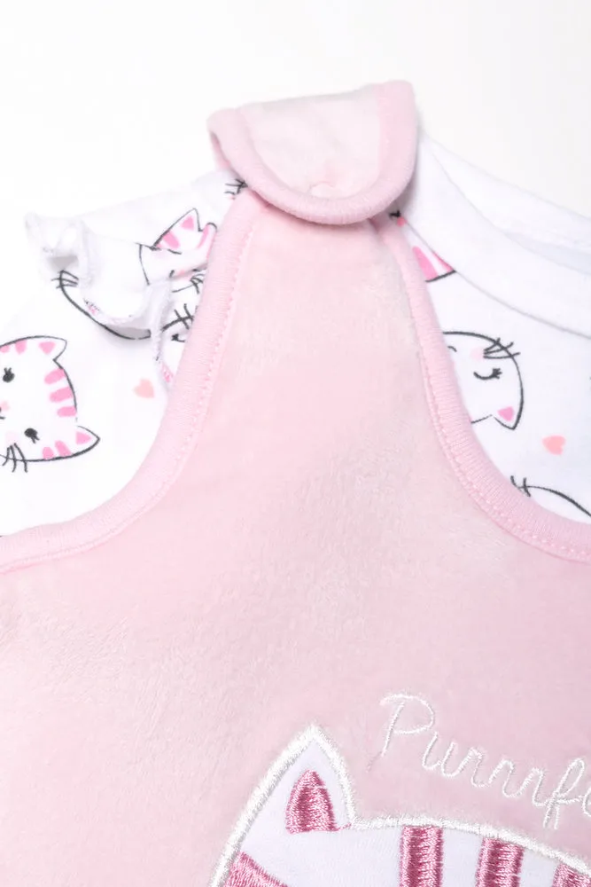 Fleece Cat Dungaree Pink sold by Ackermas product image thumbnail 2
