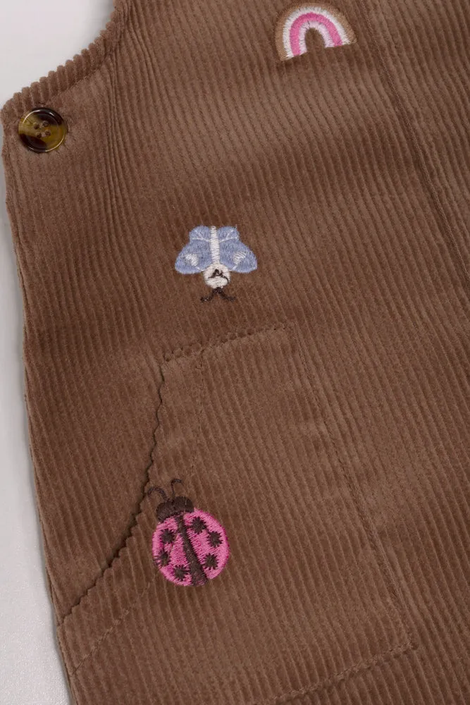 Corduroy Pinafore Set With Tights Brown sold by Ackermas product image thumbnail 3