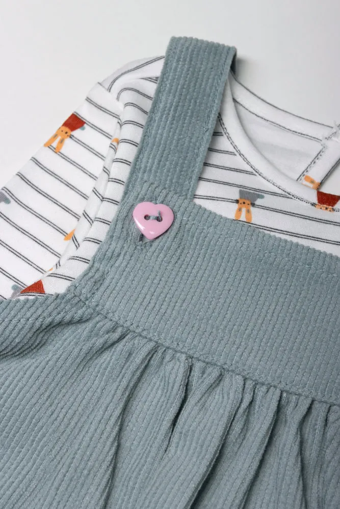 Bunny Pinafore Set Green sold by Ackermas product image thumbnail 2