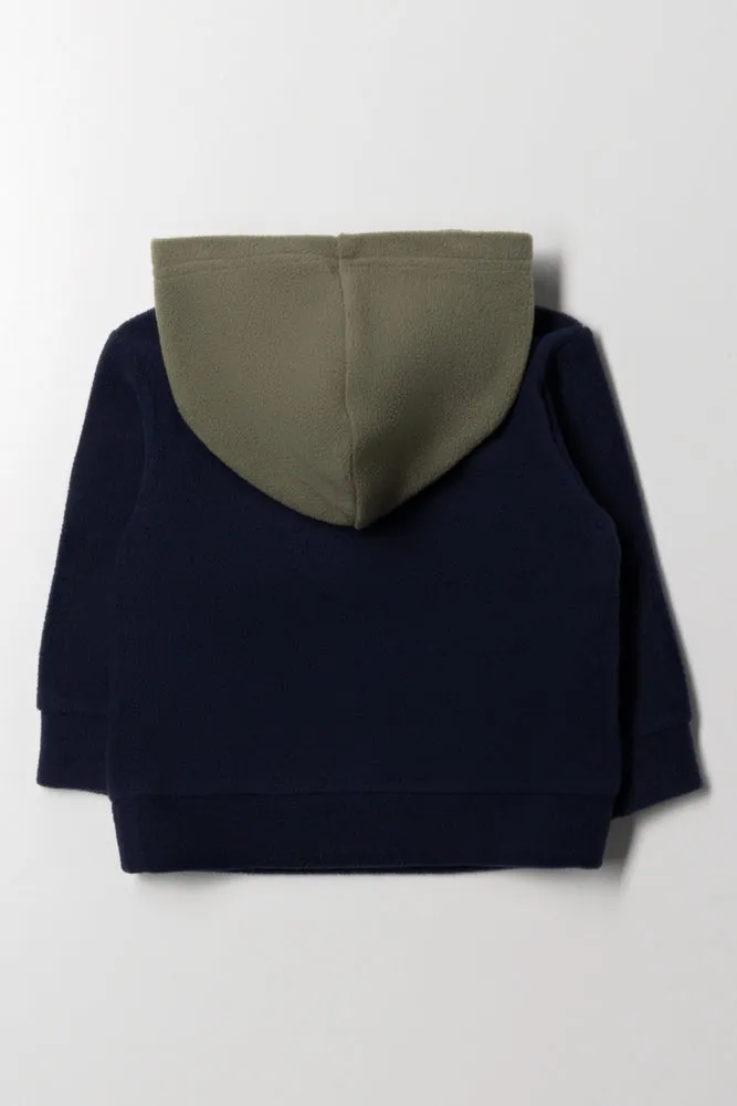 Dinosaur Colour Block Hoodie Green And Navy sold by Ackermas product image thumbnail 3