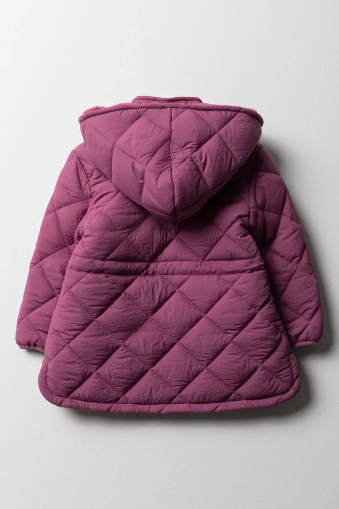 Diamond Quilt Coat Purple sold by Ackermas product image thumbnail 3